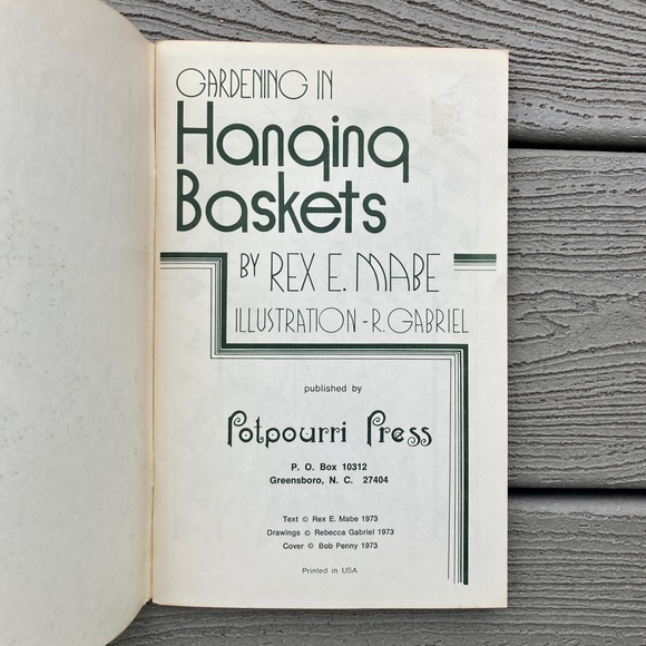 1973 Gardening with Hanging Baskets Rex E. Mabe Vintage Gardening Book Gift Idea - Picture 11 of 12